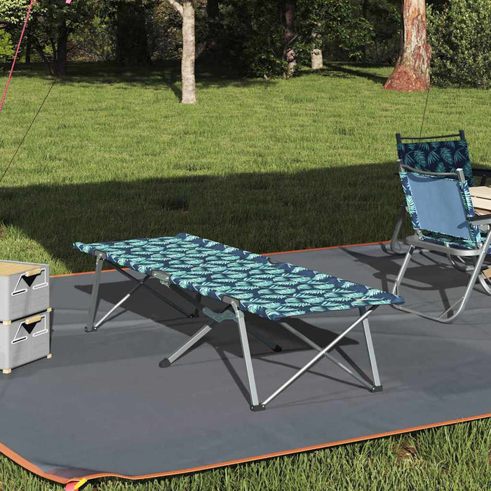 Pat pliabil pentru camping cu geantă de transport model de frunze 600D Oxford - WALTI WALTI