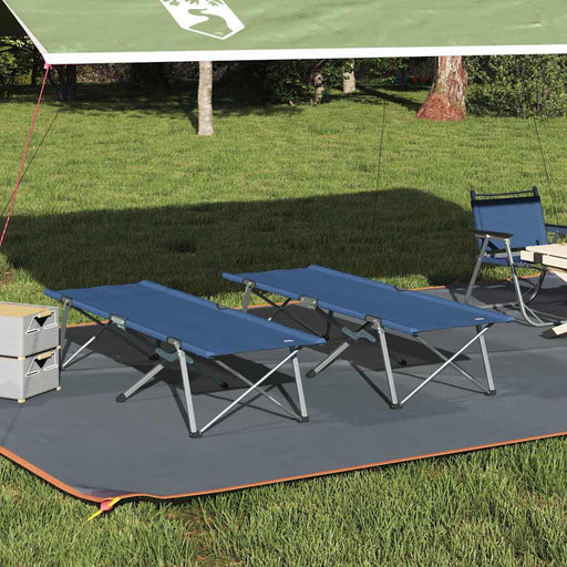 Pat pliabil pentru camping 2 pcs albastru 62 x 194 x 42 cm - WALTI WALTI