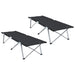 Pat pliabil pentru camping Manual 2 pcs Negru 62 x 194 x 42 cm - WALTI WALTI