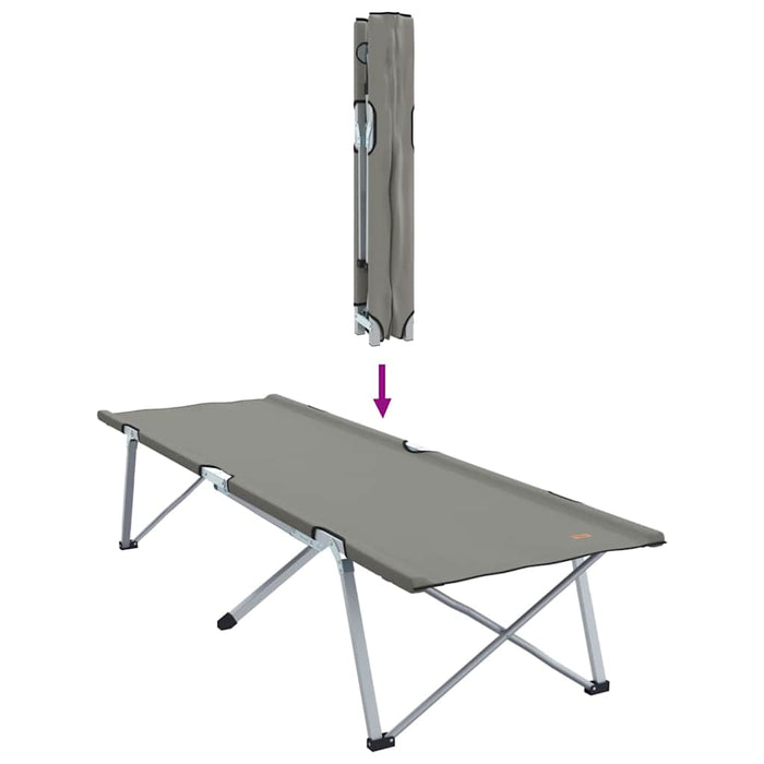 Pat pliabil pentru camping Manual 2 pcs Gri 62 x 194 x 42 cm - WALTI WALTI