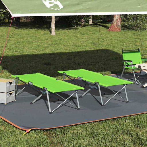 Pat pliabil pentru camping 2 pcs Verde închis 62 x 194 x 42 cm - WALTI WALTI