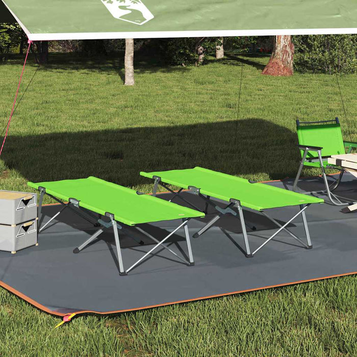 Pat pliabil pentru camping 2 pcs Verde închis 62 x 194 x 42 cm - WALTI WALTI