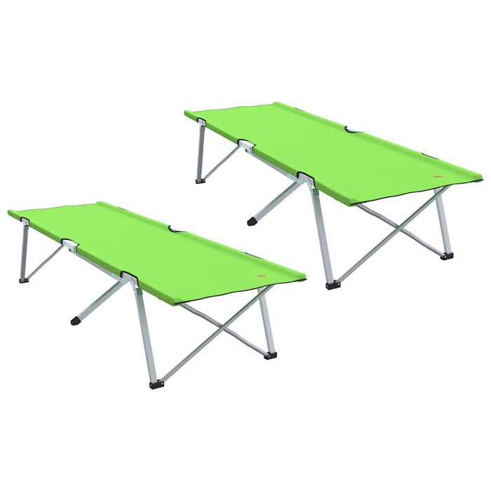Pat pliabil pentru camping 2 pcs Verde închis 62 x 194 x 42 cm - WALTI WALTI