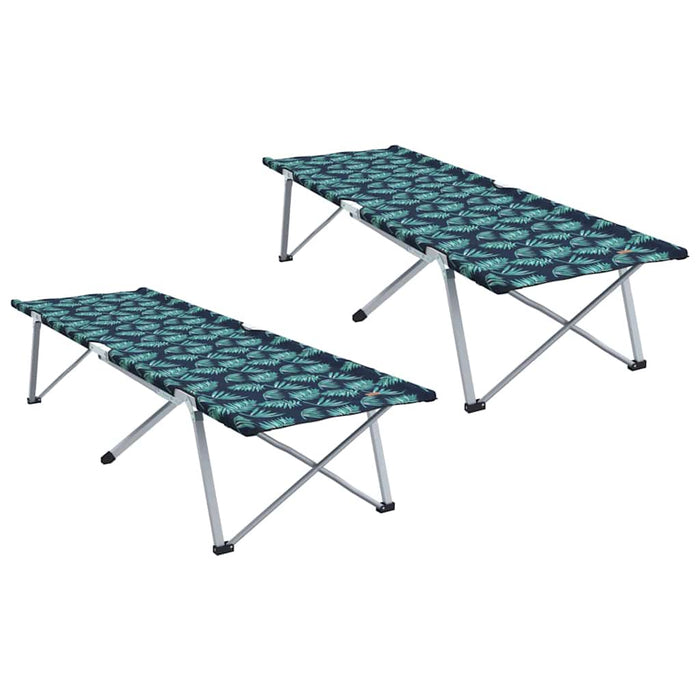 Pat pliabil pentru camping 2 pcs model frunze 62 x 194 x 42 cm - WALTI WALTI