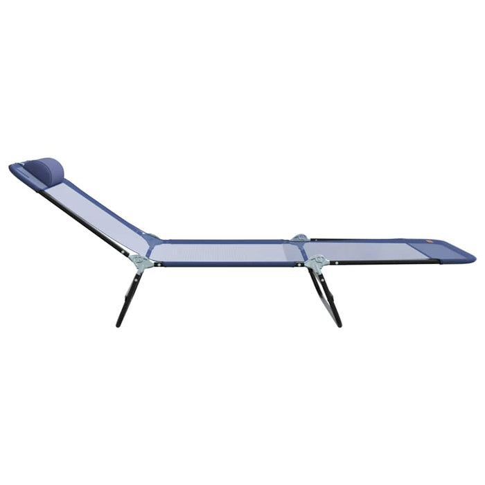 Șezlong pliabil Albastru marin 182 x 55 x 85,5 cm Textilenă - WALTI WALTI