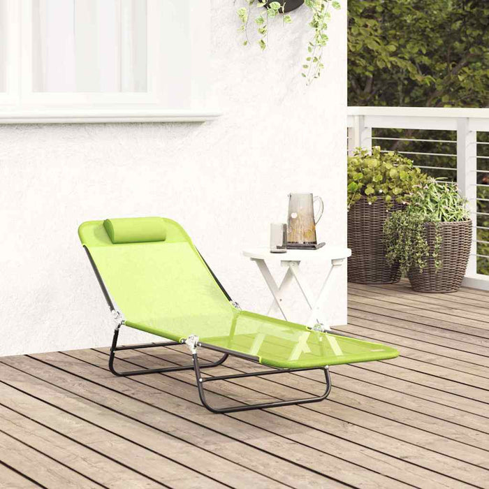 Șezlong pliabil Verde 182 x 55 x 85,5 cm Textilenă - WALTI WALTI