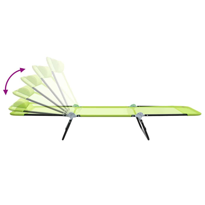 Șezlong pliabil Verde 182 x 55 x 85,5 cm Textilenă - WALTI WALTI
