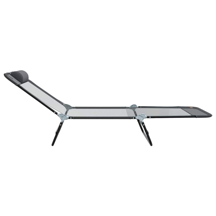 Șezlong pliabil Gri 182 x 55 x 85,5 cm Textilenă - WALTI WALTI