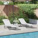 Șezlong pliabil 2 pcs Crem 182 x 55 x 85,5 cm Textilenă - WALTI WALTI