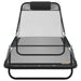 Șezlong pliabil 2 pcs Negru 182 x 55 x 85,5 cm Textilenă - WALTI WALTI