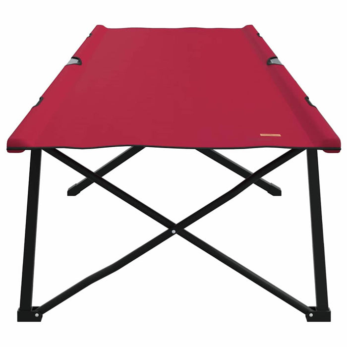 Pat pliabil pentru camping Roșu 206 x 76 x 74 cm Tafeta Oxford - WALTI WALTI