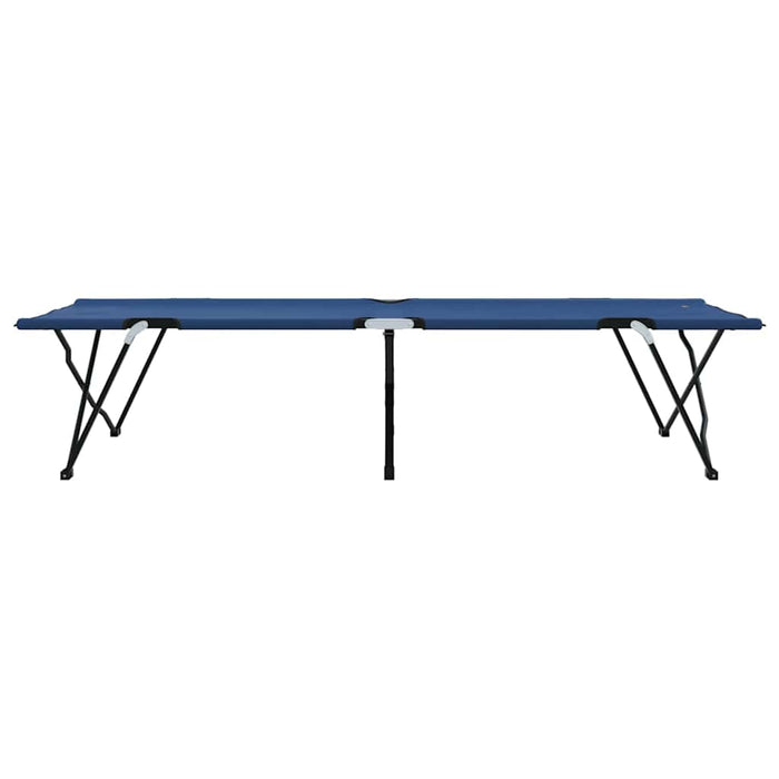 Pat pliabil pentru camping 2 pcs albastru 206 x 76 x 74 cm - WALTI WALTI