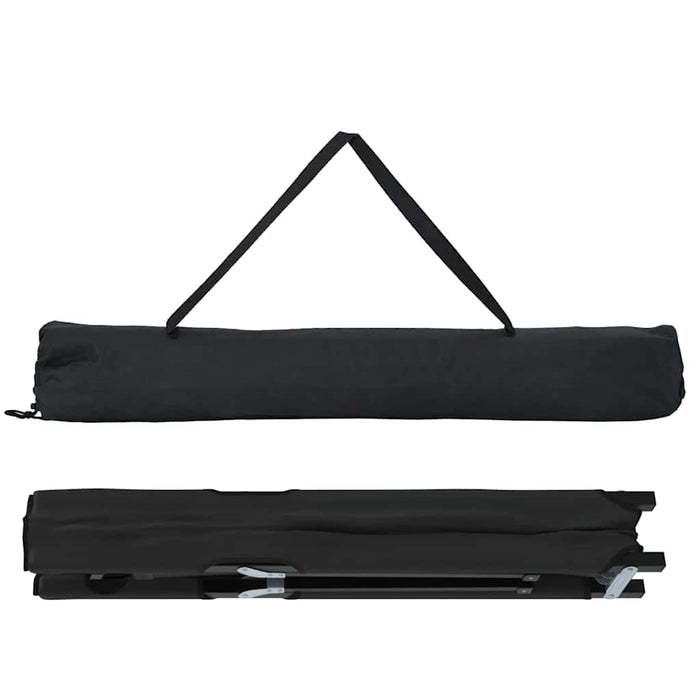 Pat pliabil pentru camping Manual 2 pcs Negru 206 x 76 x 74 cm - WALTI WALTI