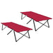 Pat pliabil pentru camping Manual 2 pcs Roșu 206 x 76 x 74 cm - WALTI WALTI