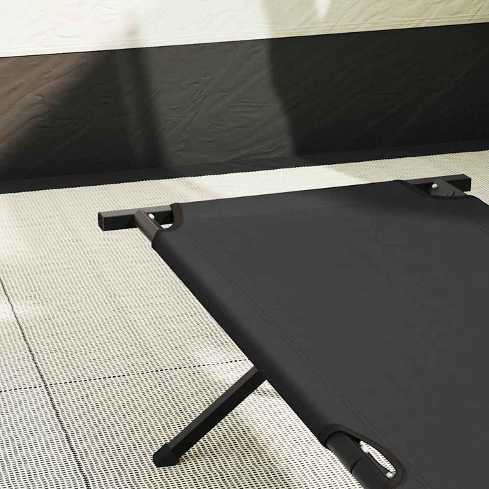 Pat pliabil pentru camping Manual Negru Tafeta Oxford - WALTI WALTI