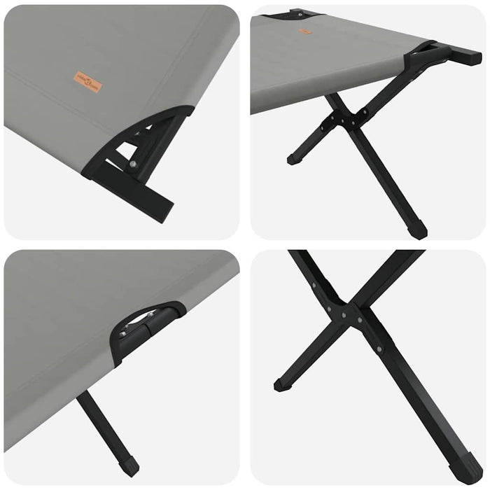 Pat pliabil pentru camping Manual Gri Tafeta Oxford - WALTI WALTI