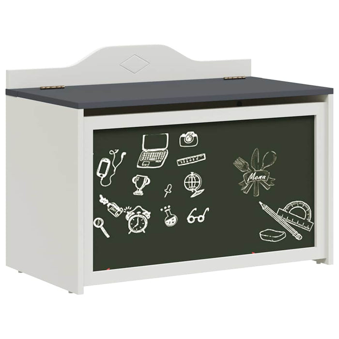 Cutie pentru jucării Gri și alb 73 x 33 x 55 cm Lemn compozit - WALTI WALTI