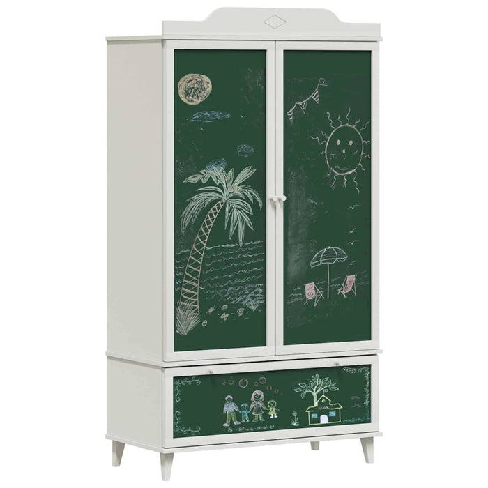 Dulap cu tablă de scris cu sertar ROROS Alb 90 x 45 x 165 cm - WALTI WALTI