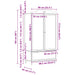 Dulap cu tablă de scris cu sertar ROROS Alb 90 x 45 x 165 cm - WALTI WALTI