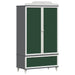 Dulap cu tablă de scris ROROS Gri și alb 90 x 45 x 165 cm - WALTI WALTI