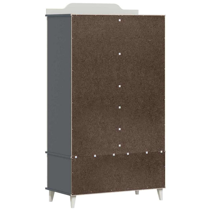 Dulap cu tablă de scris ROROS Gri și alb 90 x 45 x 165 cm - WALTI WALTI