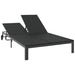 Șezlong 1-persoană Negru 206 x 62.5 x 74 cm poliratan - WALTI WALTI