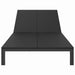 Șezlong 1-persoană Negru 206 x 62.5 x 74 cm poliratan - WALTI WALTI