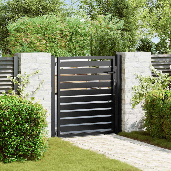 Poarta de gradina incuiabil neagra 100x100 cm aluminiu - WALTI WALTI