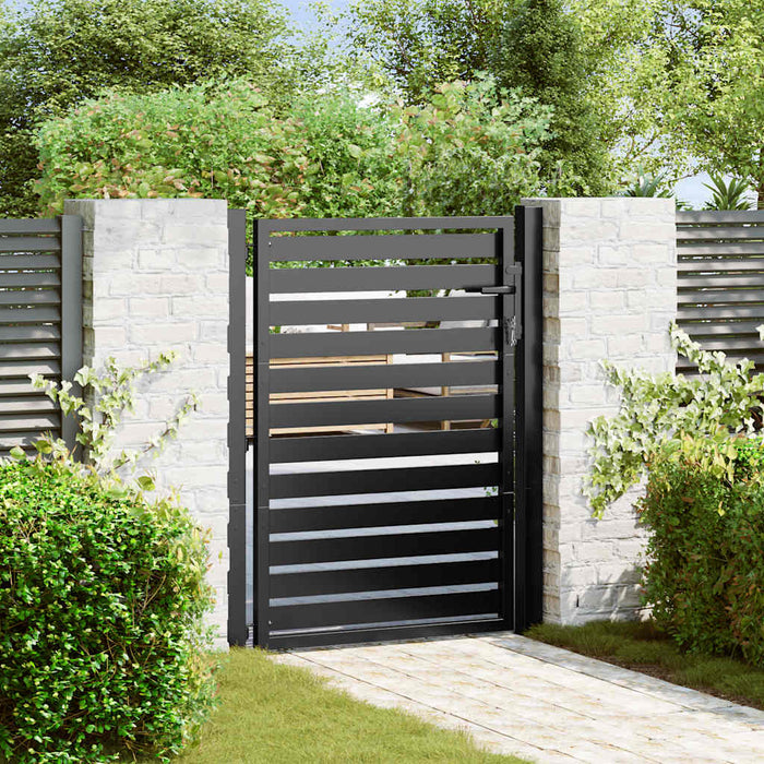 Poarta de gradina incuiabil neagra 100x120 cm aluminiu - WALTI WALTI
