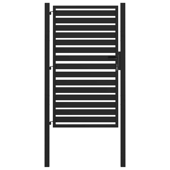 Poarta de gradina incuiata neagra 100x150 cm aluminiu - WALTI WALTI