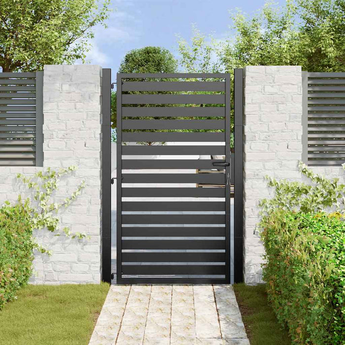Poarta de gradina incuiata neagra 100x150 cm aluminiu - WALTI WALTI
