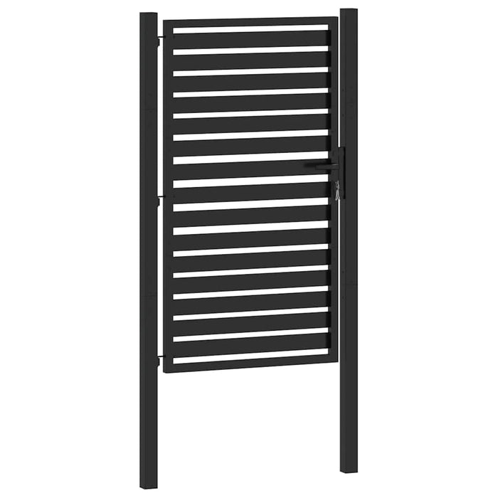 Poarta de gradina incuiata neagra 100x150 cm aluminiu - WALTI WALTI