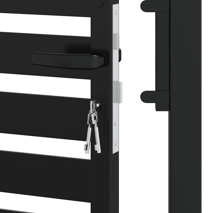 Poarta de gradina incuiata neagra 100x150 cm aluminiu - WALTI WALTI