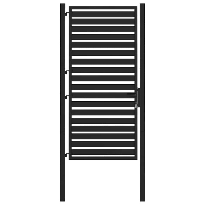 Poarta de gradina incuiata neagra 100x180 cm aluminiu - WALTI WALTI