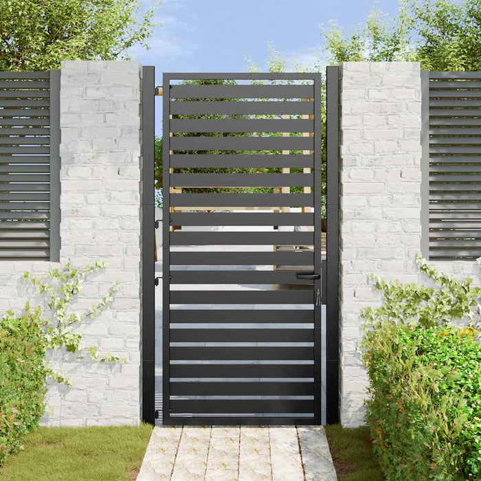 Poarta de gradina incuiata neagra 100x180 cm aluminiu - WALTI WALTI