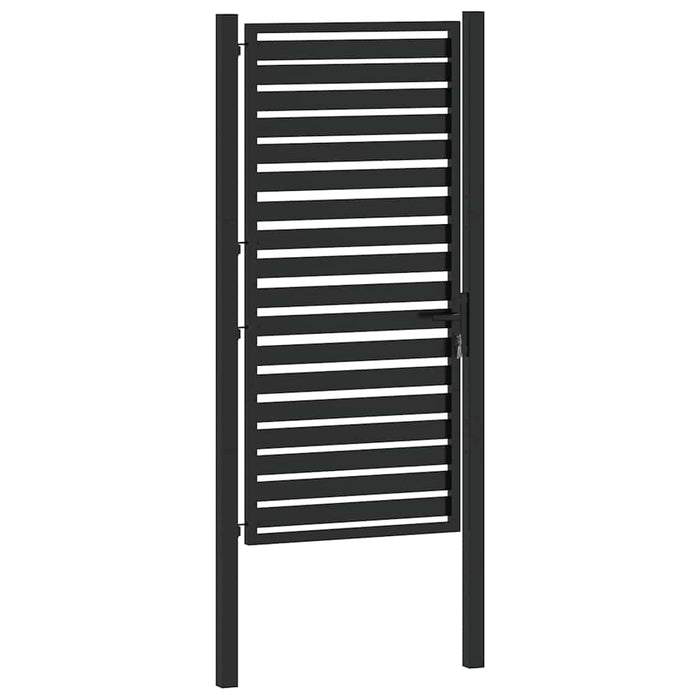 Poarta de gradina incuiata neagra 100x180 cm aluminiu - WALTI WALTI