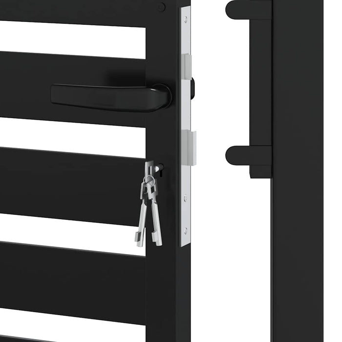 Poarta de gradina incuiata neagra 100x180 cm aluminiu - WALTI WALTI
