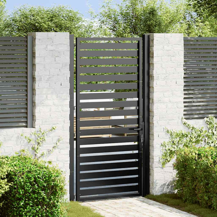 Poarta de gradina incuiata neagra 100x180 cm aluminiu - WALTI WALTI