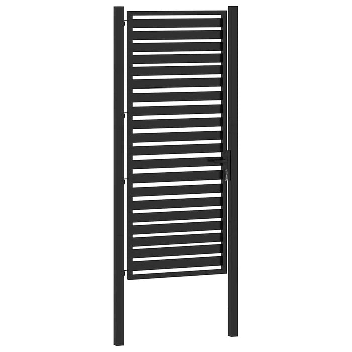 Poarta de gradina incuiata neagra 100x200 cm aluminiu - WALTI WALTI