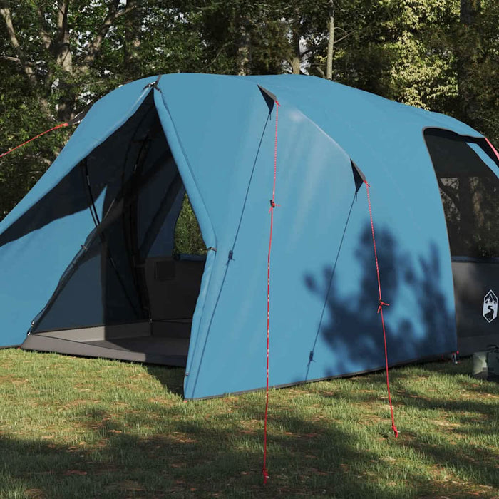 Cort cu dome cu acoperiș albastru 397 x 304 x 193 cm - WALTI WALTI