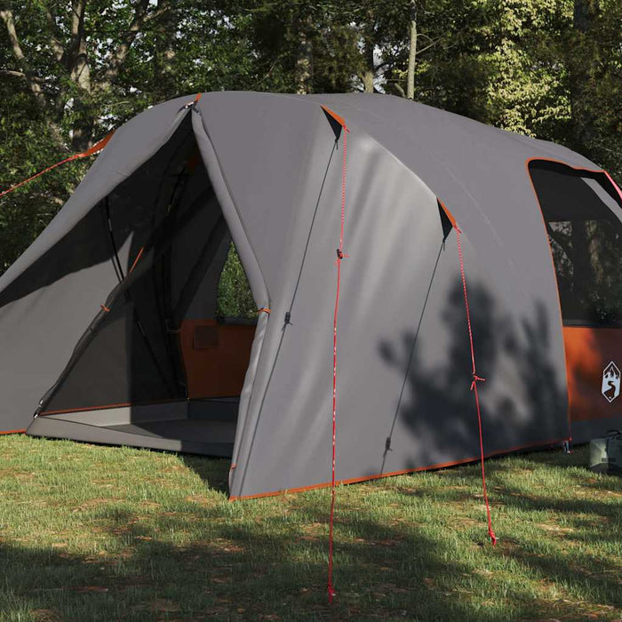 Cort cu dome cu acoperiș Gri și Portocalie 398 x 304 x 193 cm - WALTI WALTI