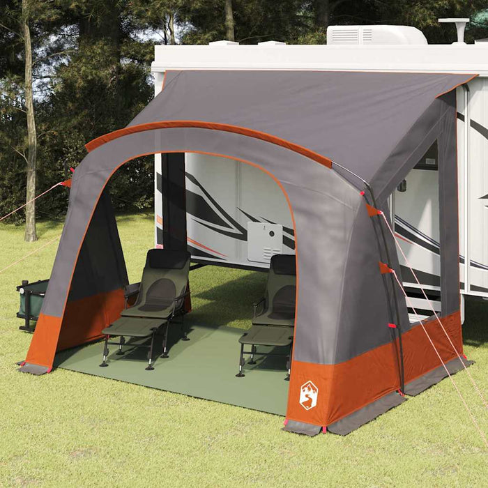 Cort Caravan 3-Persoană Gri și Portocalie 330 x 252 x 245 cm - WALTI WALTI
