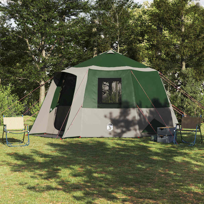Tent Cabină cu acoperiș Verde și alb 405 x 405 x 273 cm - WALTI WALTI