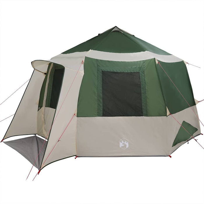 Tent Cabină cu acoperiș Verde și alb 405 x 405 x 273 cm - WALTI WALTI