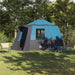 Tent Cabină cu acoperiș Albastru și Gri 405 x 405 x 273 cm - WALTI WALTI