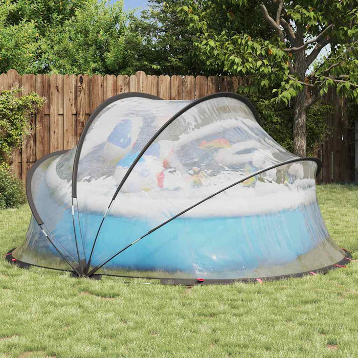 Dom pentru piscină 336 x 322 x 160 cm PVC Transparent WALTI