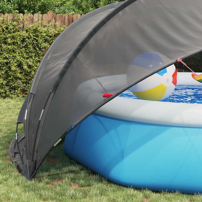 Dom pentru piscină Manual Negru 430 x 430 x 210 cm - WALTI WALTI