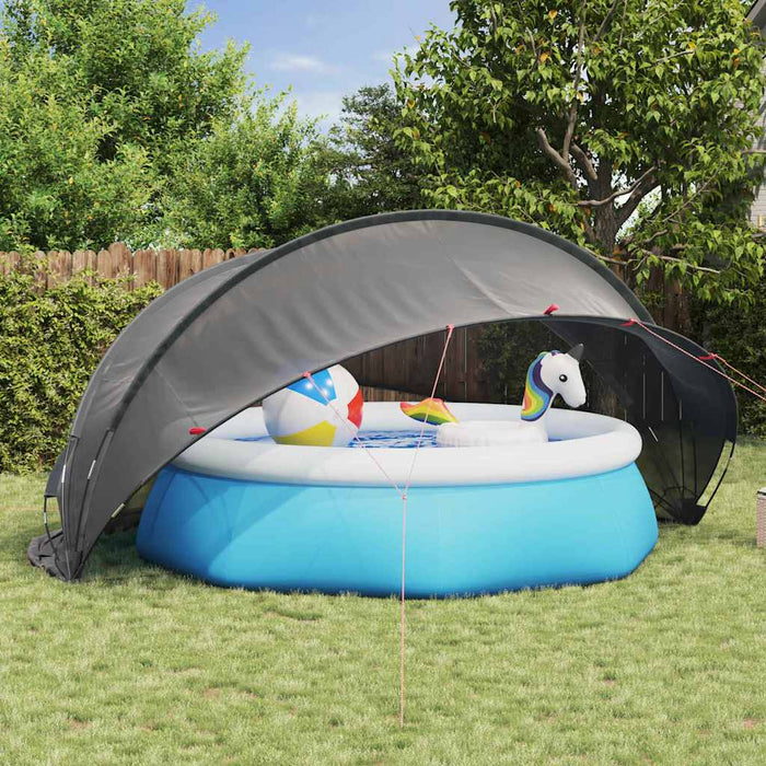 Dom pentru piscină Manual Negru 430 x 430 x 210 cm - WALTI WALTI