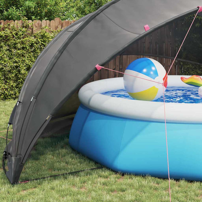 Dom pentru piscină Manual Negru 546 x 516 x 250 cm - WALTI WALTI