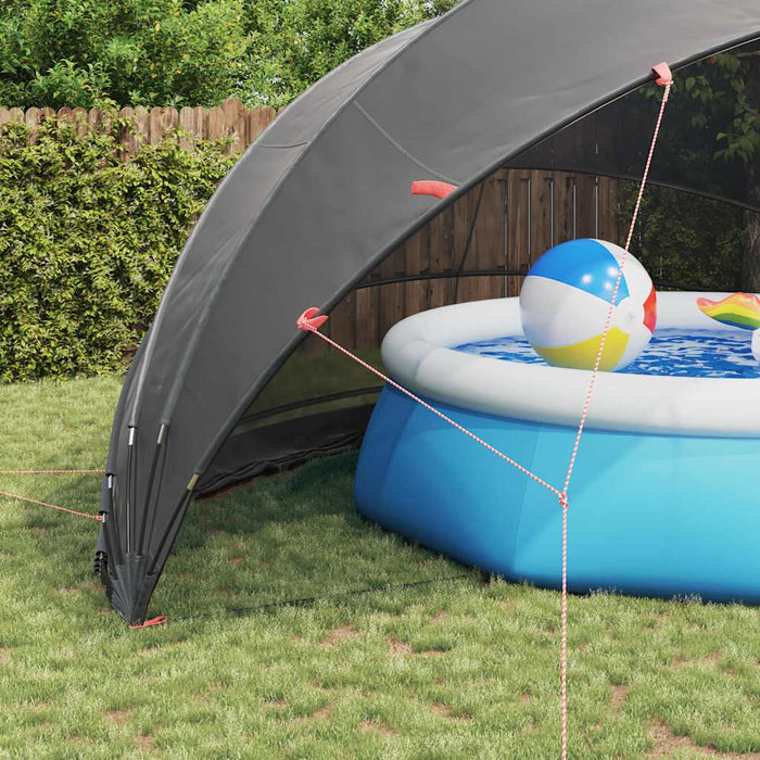 Dom pentru piscină Manual Negru 592 x 590 x 275 cm - WALTI WALTI